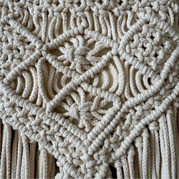 Urban Outfitters ecote Boho macrame crochet Braids Tassels Fringe Festival Bag - Picture 4 of 11